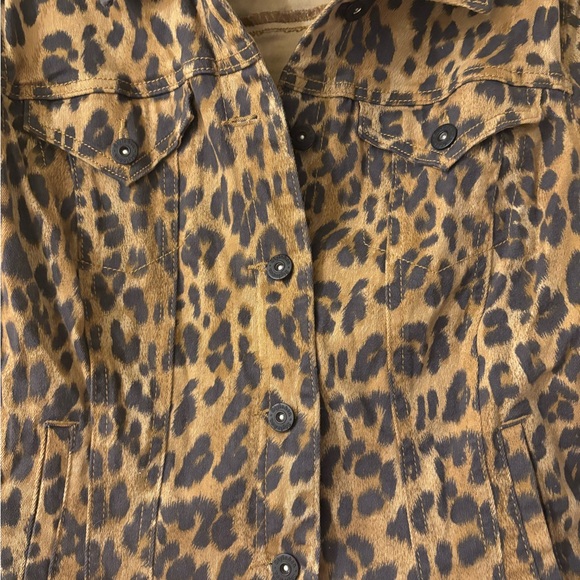 Style & Co. Animal Print Denim Jacket Medium - Picture 5 of 8